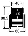 アルミ製介助用車椅子 NPC-46JD サイズ