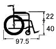 アルミ製介助用車椅子 NPC-46JD サイズ
