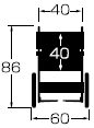 アルミ製介助用車椅子 KA302SB サイズ