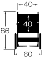 介助式車いす BM16-40SB-M サイズ
