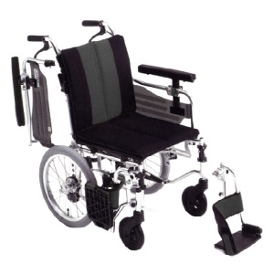 介助式車椅子 ミュー4-16(幅広)